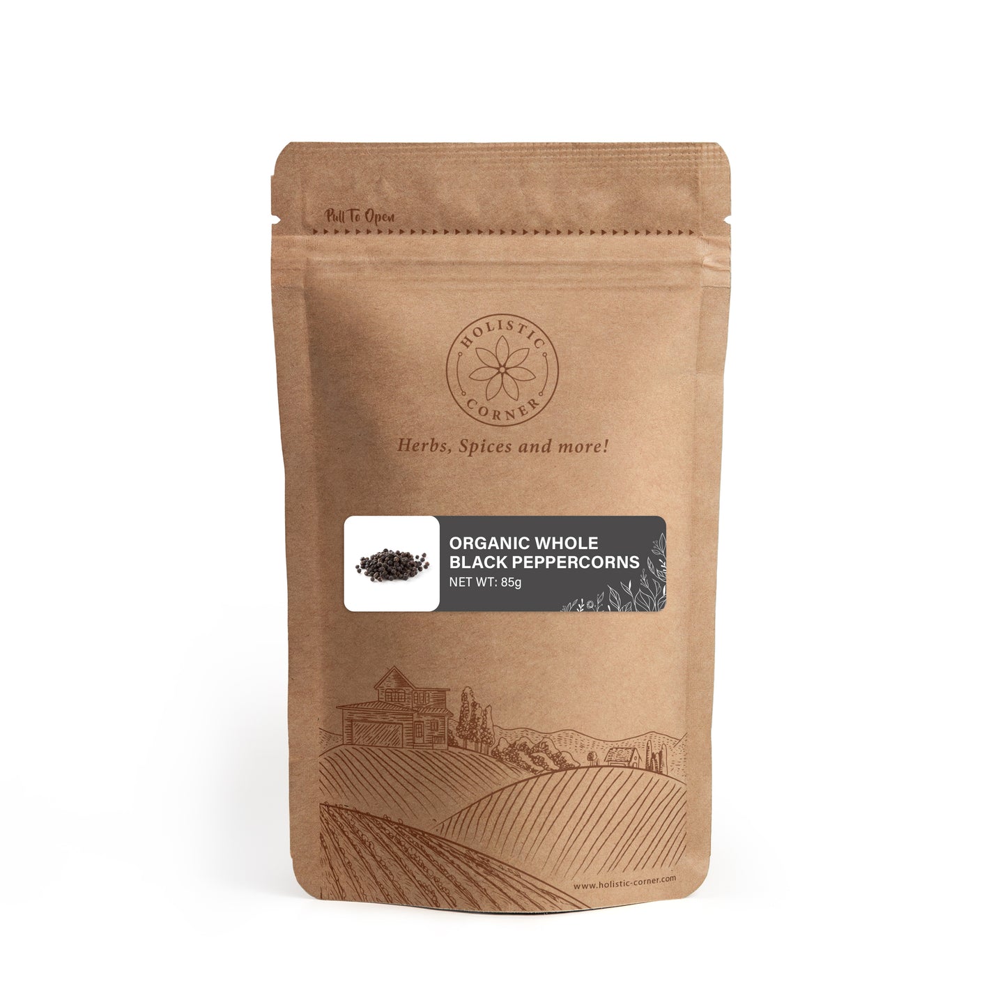 Enhance your dishes with the robust and aromatic flavor of organic whole black peppercorns. Perfect for seasoning and adding a kick to your favorite recipes.