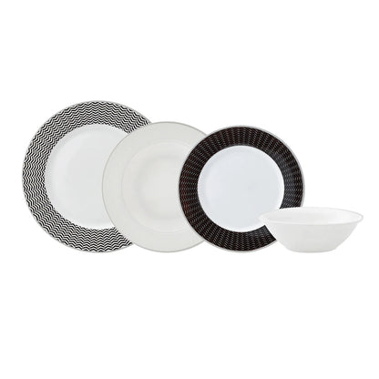 Silverware Set 30 Pieces For 6 Person + Porcelain Dinnerware Set
