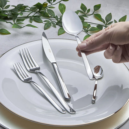 Silverware Set 30 Pieces For 6 Person + Porcelain Dinnerware Set