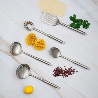 Stainless Steel 8 Pieces Cookware Set + Utensils Set In Stainless Steel
