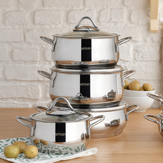 Stainless Steel 8-Piece Cookware Set - Quality and Convenience for Your Kitchen