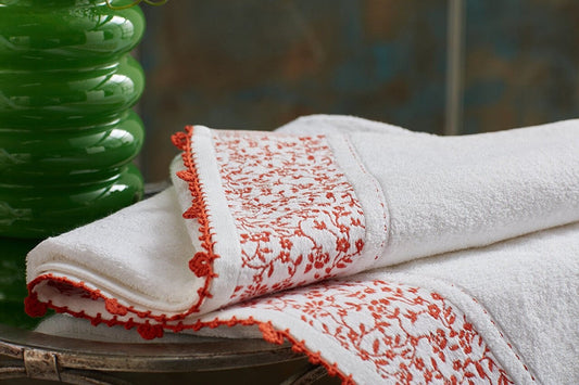 Red Bath Towel - Bold and Energizing Bathroom Essential