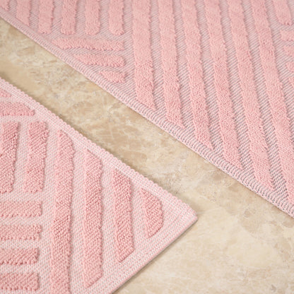 Pink Bathroom Rugs Set - Soft and Luxurious Bath Mat Collection