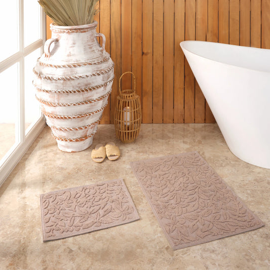 Beige Bathroom Rugs Set - Soft and Luxurious Bath Mat Collection