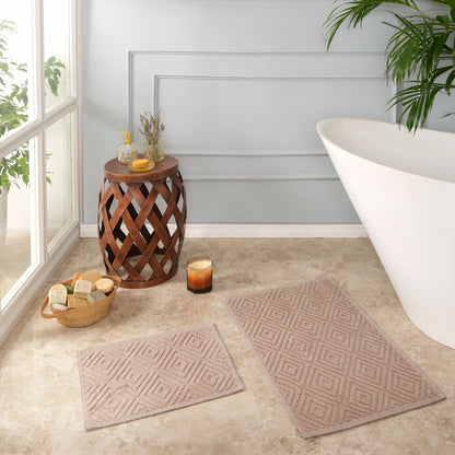 Beige Bathroom Rugs Set - Soft and Luxurious Bath Mat Collection