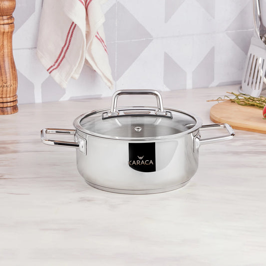 High-quality stainless steel pot for versatile and durable cooking.