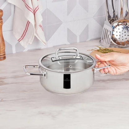 High-quality stainless steel pot for versatile and durable cooking.
