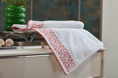 Red Bath Towel - Bold and Energizing Bathroom Essential