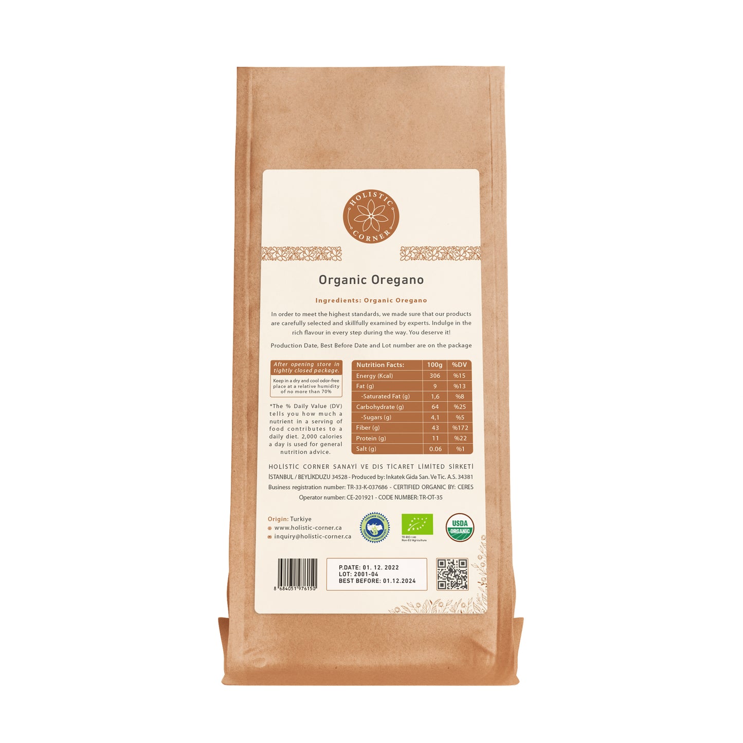 Organic Oregano - High-Quality Herb for Culinary Delights | 0.19 lb